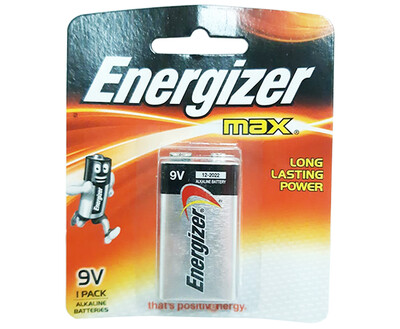Energizer Max 9V 1 Pack Alkaline Batteries