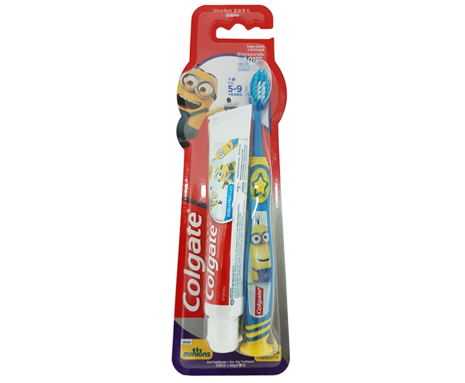 Colgate Minions Ultra Soft Toothbrush + Colgate Minion Toothpaste