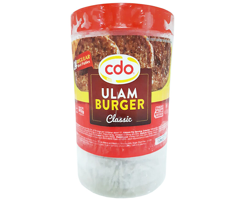 CDO Ulam Burger Classic 24 Regular Beef Patties 912g