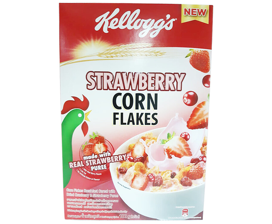 Kellogg&#39;s Real Strawberry Corn Flakes 180g