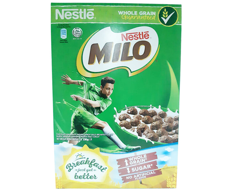 Nestlé Milo Chocolate and Malt Flavoured Wheat Balls Breakfast Cereal 330g