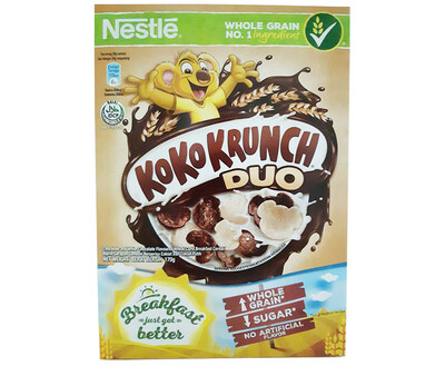 Nestlé Koko Krunch Duo Chocolate and White Chocolate Flavoured Wheat Curls Breakfast Cereal 170g