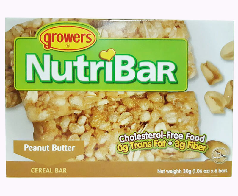 Growers NutriBar Peanut Bar Cereal Bar (6 Bars x 30g)
