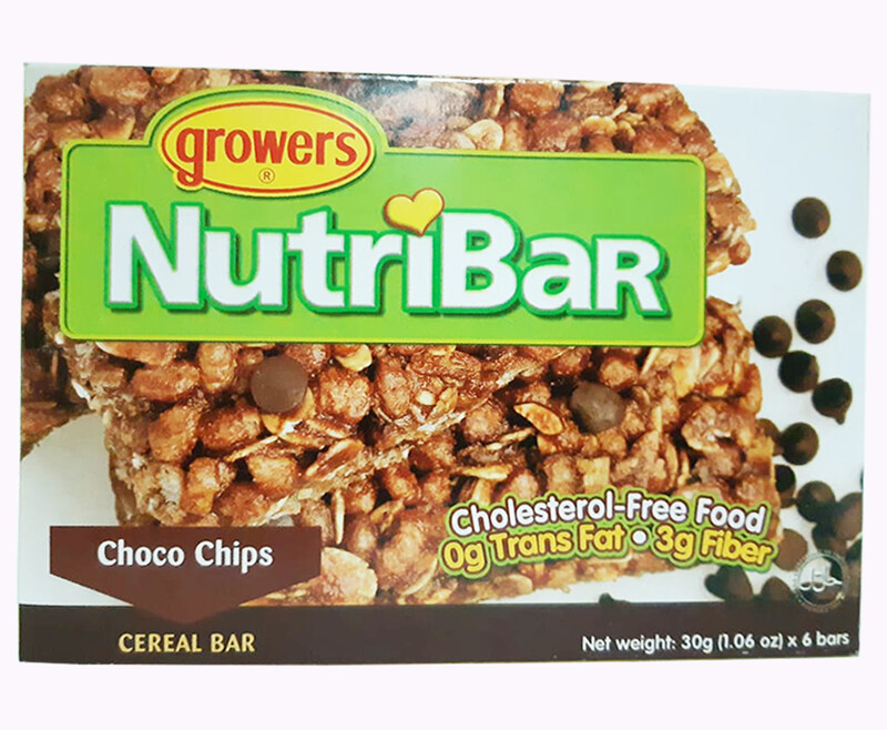 Growers NutriBar Choco Chips Cereal Bar (6 Bars x 30g)