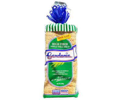 Gardenia High Fiber Whole Wheat Bread Thick Slice 600g