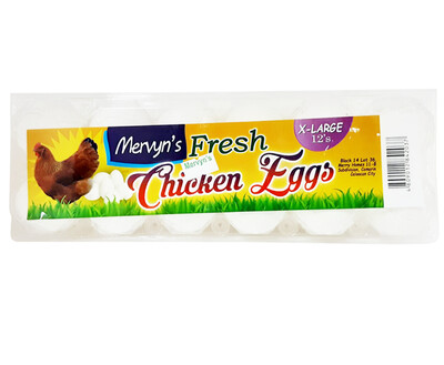 Mervyn's Fresh Chicken Eggs X-Large 12 Pieces