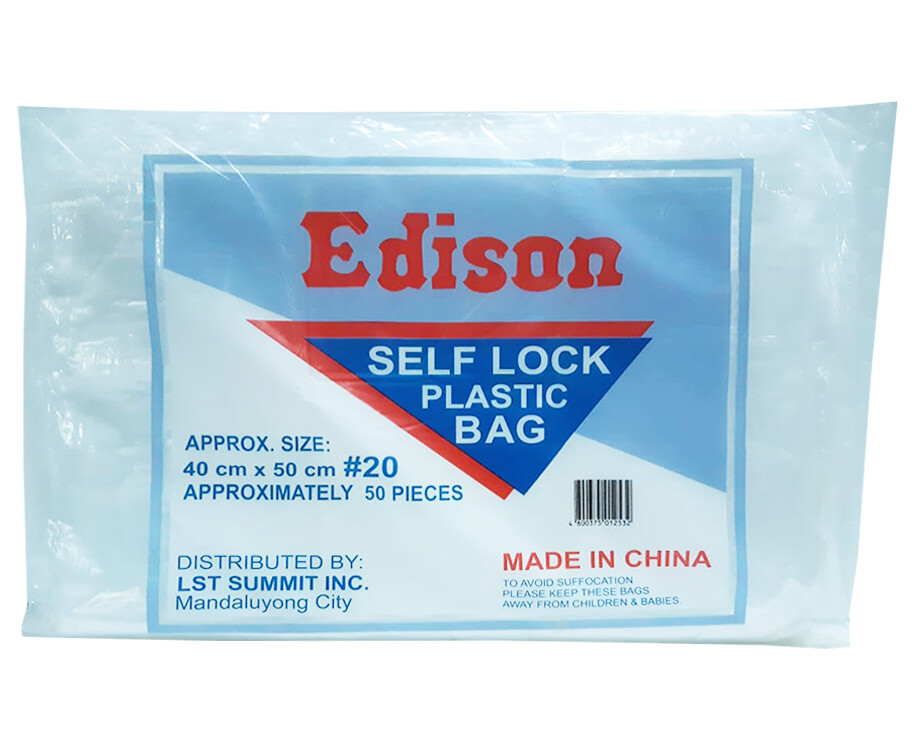 Edison Self Lock Plastic Bag 50 Pieces #20