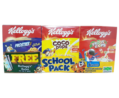 Kellogg's Kids Cereals 170g + Free Kellogg's Ruler (On Top of Pack)