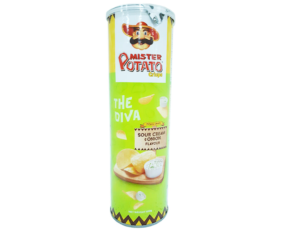 Mister Potato Crisps The Diva Sour Cream & Onion Flavour 100g