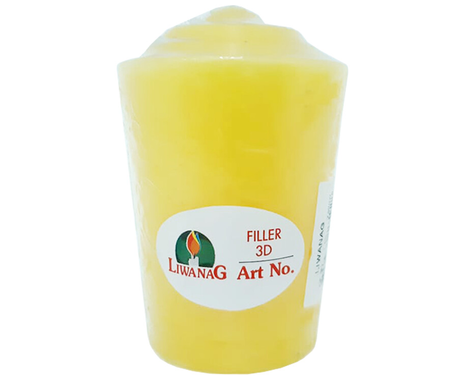 Liwanag Candle Art No. Filler 3D Yellow 1 Piece