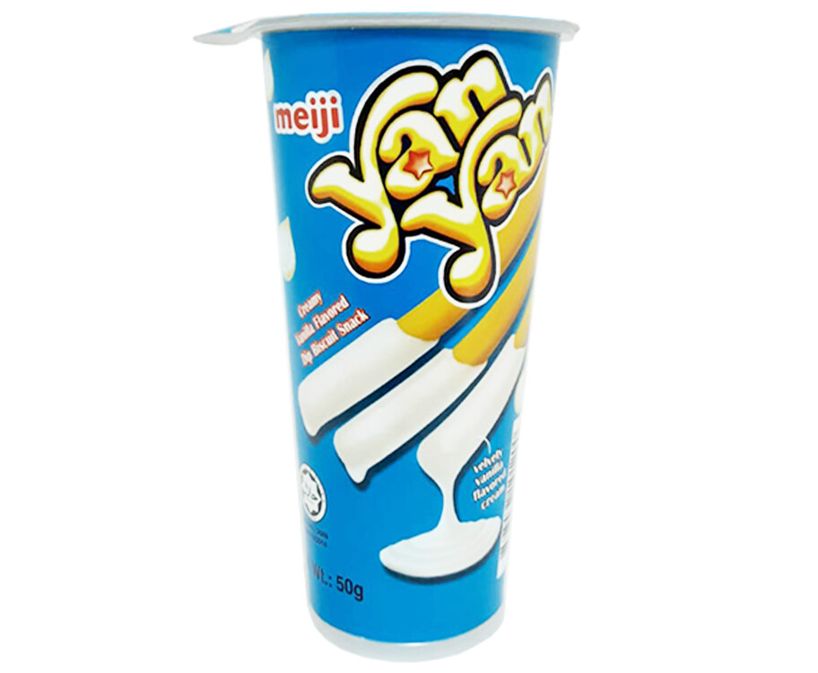 Meiji Yan Yan Creamy Vanilla Flavoured Dip Biscuit Snack 50g
