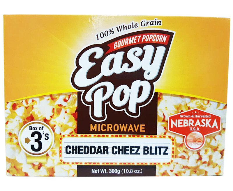 Easy Pop Gourmet Popcorn Microwave Cheddar Cheez Blitz 300g