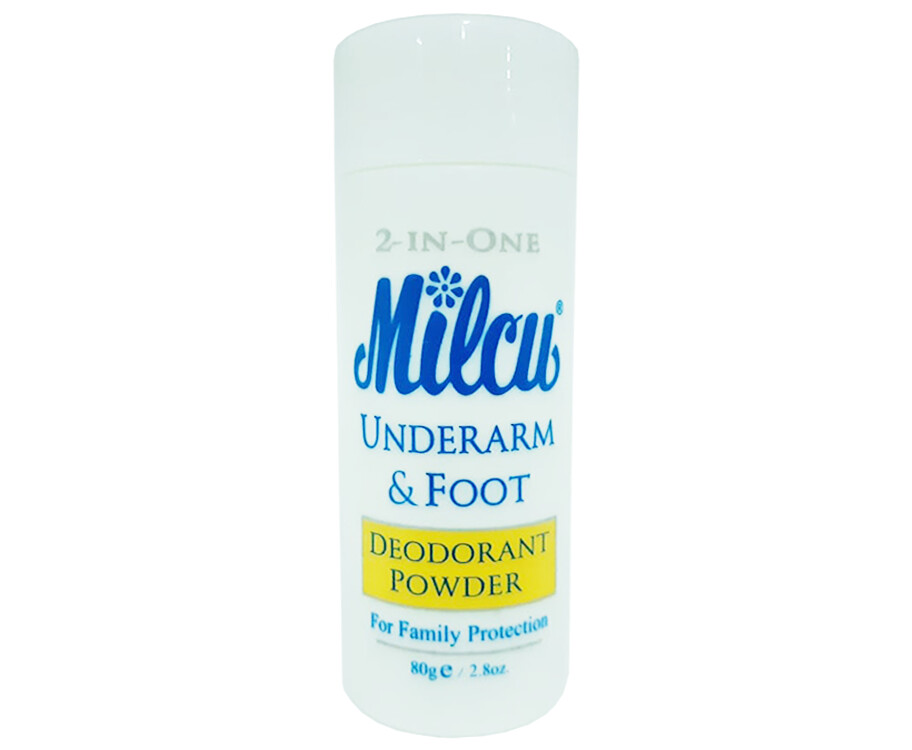 Milcu 2-in-One Underarm &amp; Foot Deodorant Powder 80g