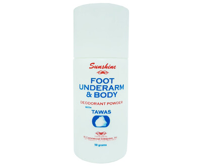 Sunshine Foot Underarm & Body Deodorant Powder With Tawas 50g