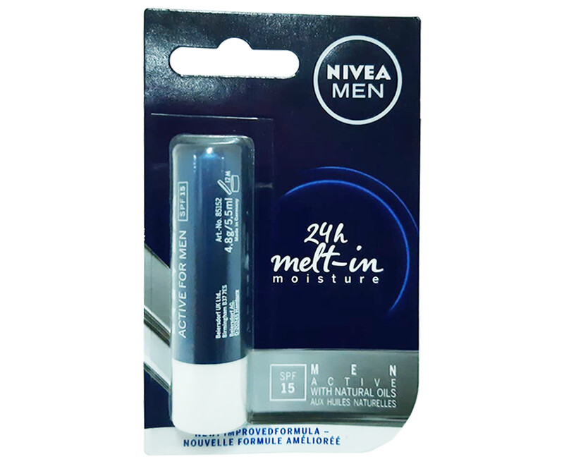Nivea Men 24h Melt-In Moisture Lip Balm SPF15 4.8g