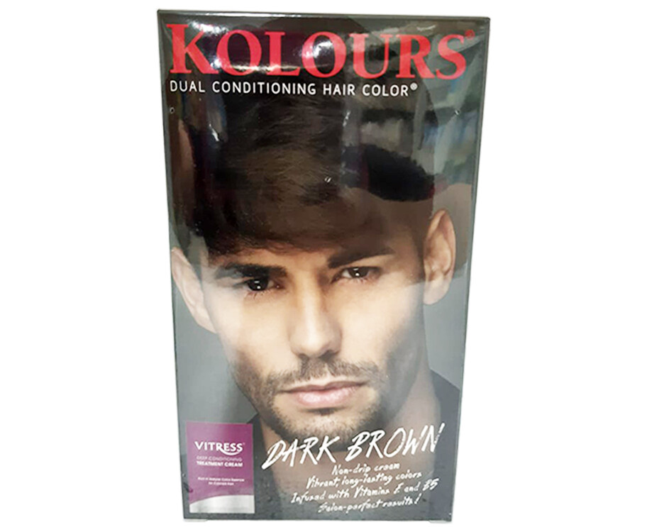 Kolours Dual Conditioning Hair Color Dark Brown For Men