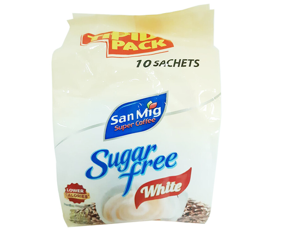 San Mig Super Coffee Sugar Free White Tipid Pack (10 Packs x 9g)