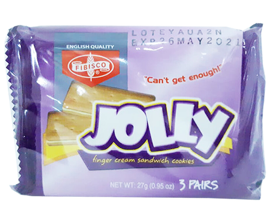 Fibisco Jolly Finger Cream Sandwich Cookies (10 Packs x 3 Pairs)