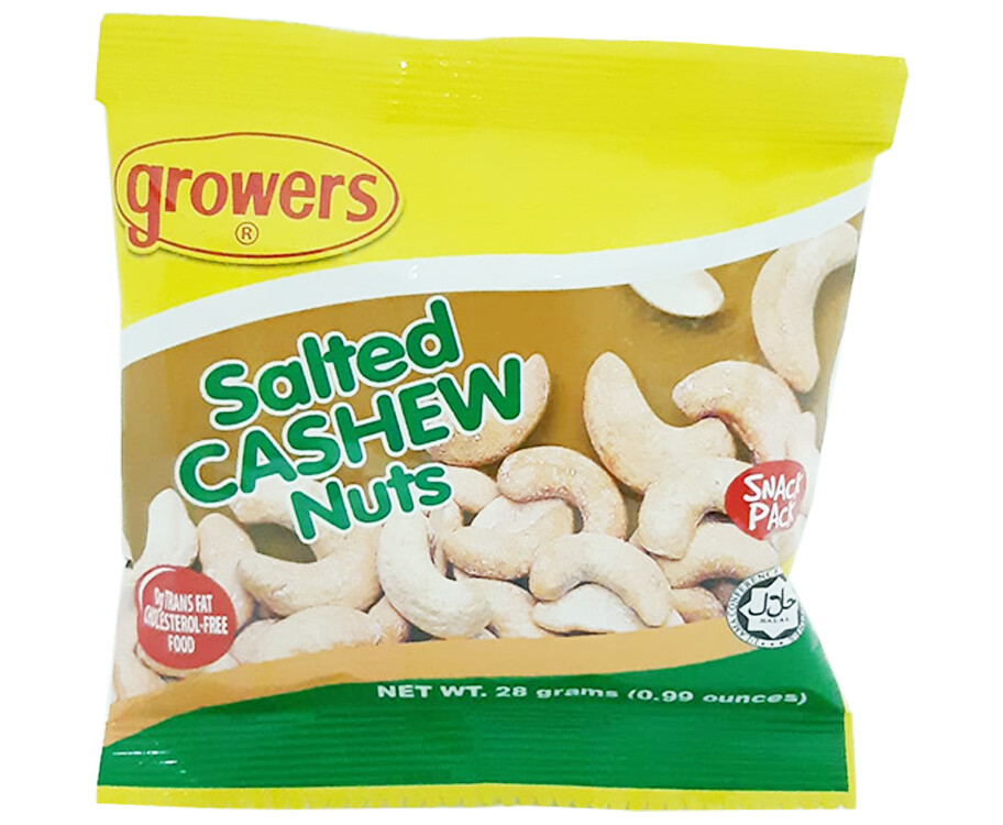 Growers Salted Cashew Nuts Snack Pack 28g