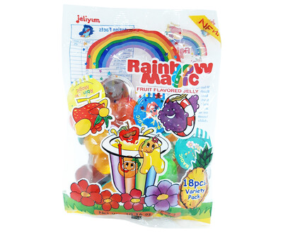 Jelliyum Rainbow Magic Fruit Flavored Jelly Variety Pack 288g