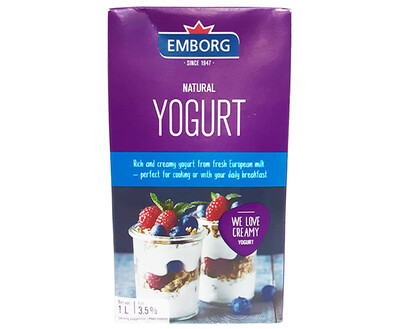 Emborg Natural Yogurt 1L