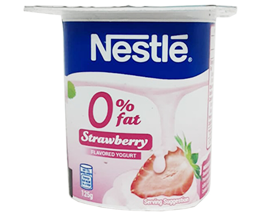 Nestlé 0% Fat Strawberry Flavored Yogurt 125g