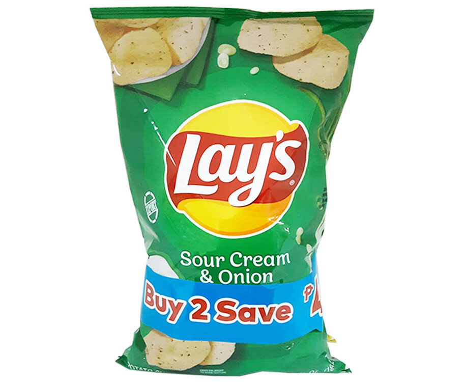 Lay's Sour Cream &amp; Onion + Lay's Original (2 Packs x 184.2g)