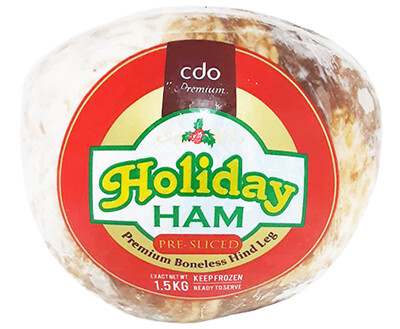 CDO Holiday Ham Pre-Sliced ​Premium Boneless Hind Leg 1.5kg