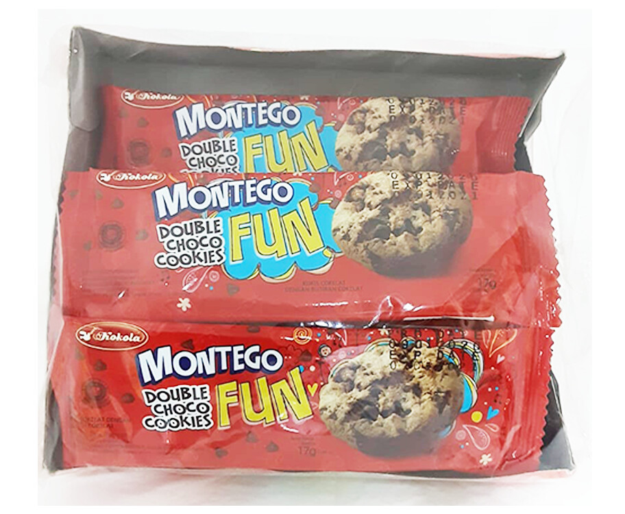 Kokola Montego Fun Double Choco Cookies (12 Packs x 17g)