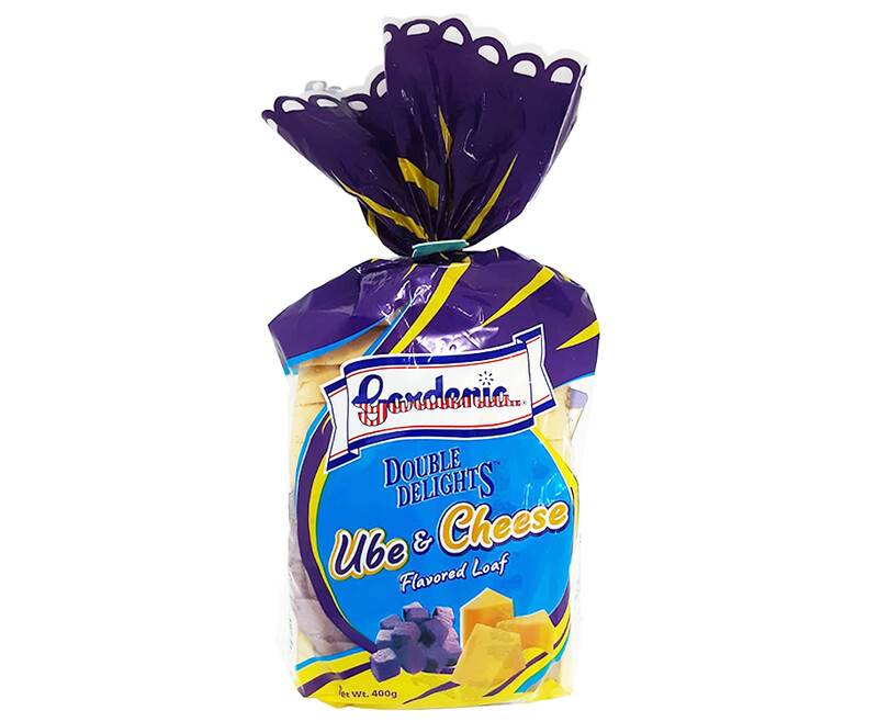 Gardenia Double Delights Ube &amp; Cheese Flavored Loaf 400g