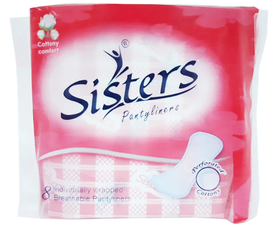 Sisters Pantyliners Cottony Comfort 8 Pantyliners