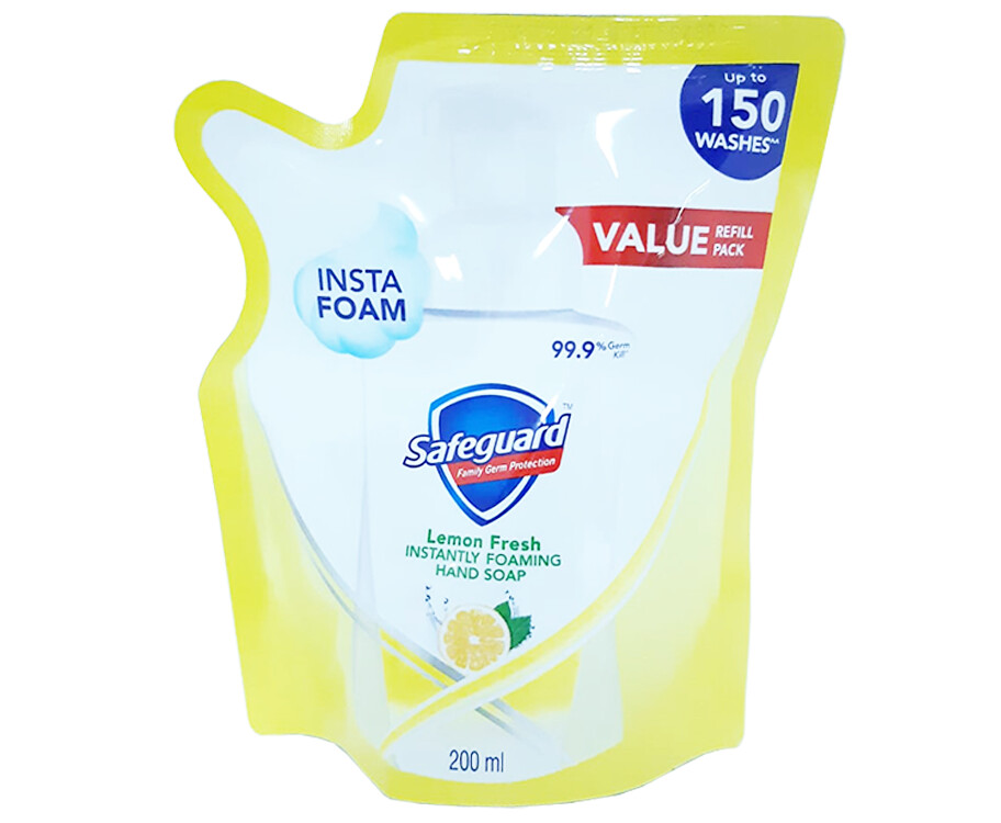 Safeguard Family Germ Protection Lemon Fresh Value Refill Pack 200mL