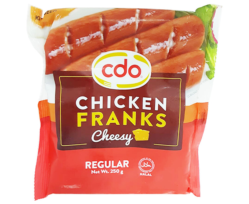 CDO Chicken Franks Cheesy Regular 250g