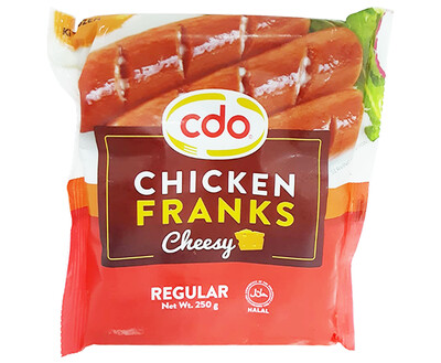 CDO Chicken Franks Cheesy Regular 250g