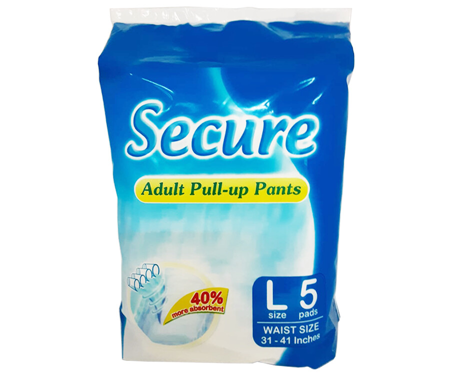 Secure Adult Pull-up Pants Large 5 Pads