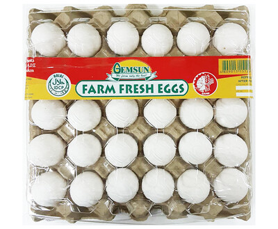 Gemsun Farm Fresh Eggs Large 30 Pieces