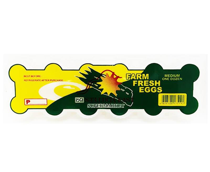 Sta. Lucia East Supermarket Farm Fresh Eggs Medium 1 Dozen