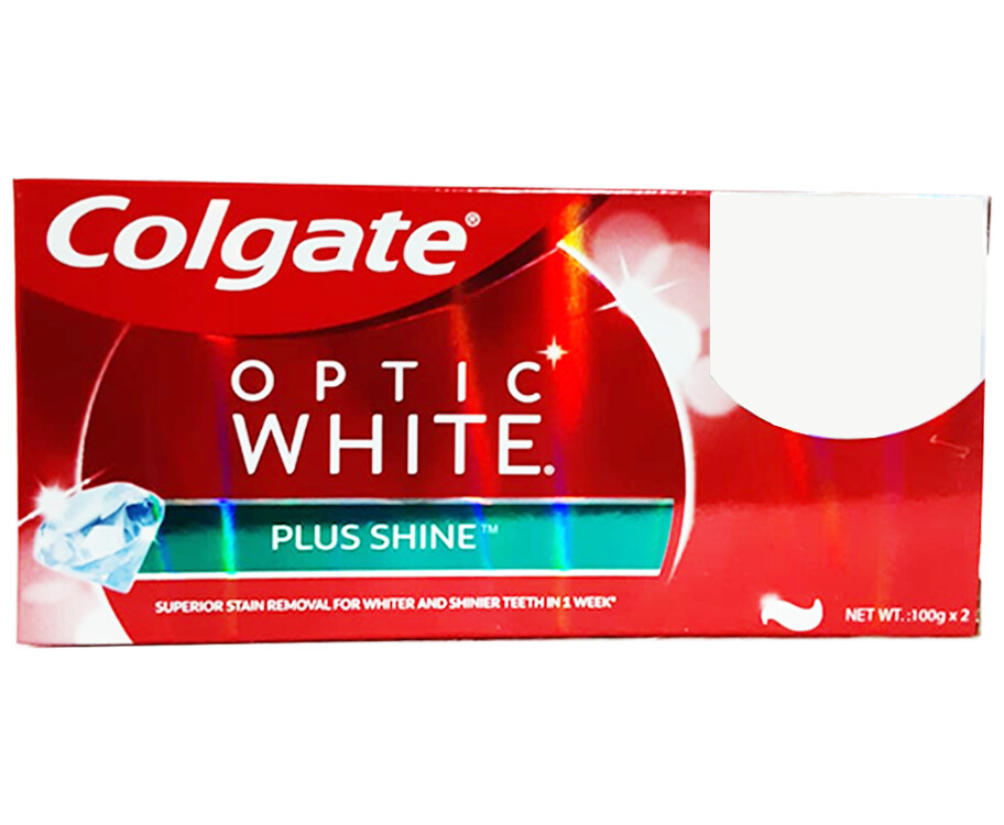 Colgate Optic White Plus Shine Twin Pack (2 Packs x 100g)