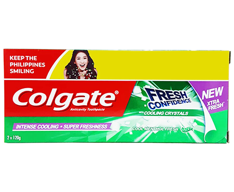 Colgate Anticavity Toothpaste Fresh Confidence with Cooling Crystals Cool Menthol Fresh (2 Packs x 120g)