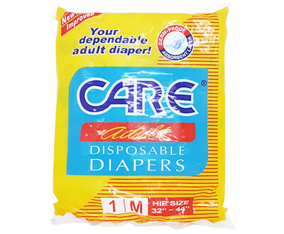 Care Adult Disposable Diapers Medium 1 Pad