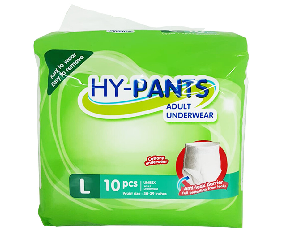 HY-Pants Adult Underwear Cottony Underwear Large 10 Pads