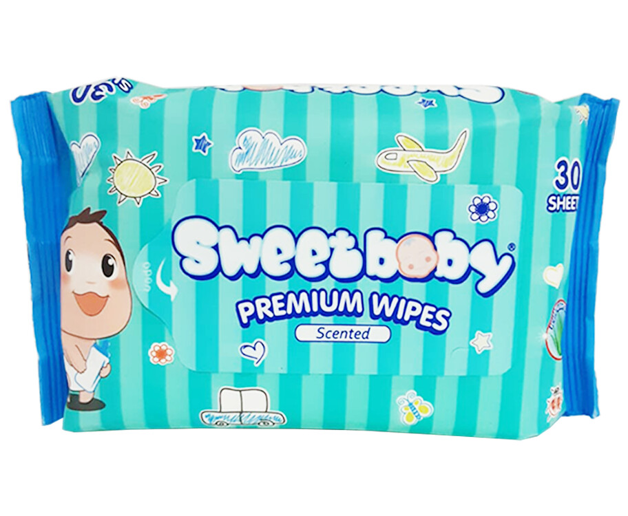 Sweet Baby Premium Wipes Scented 30 Sheets