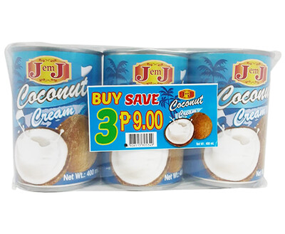 J Em J Coconut Cream (3 Packs x 400mL)