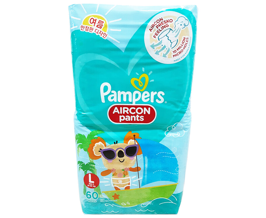 Pampers Aircon Pants L Size 4 9-14kg 60 Pants