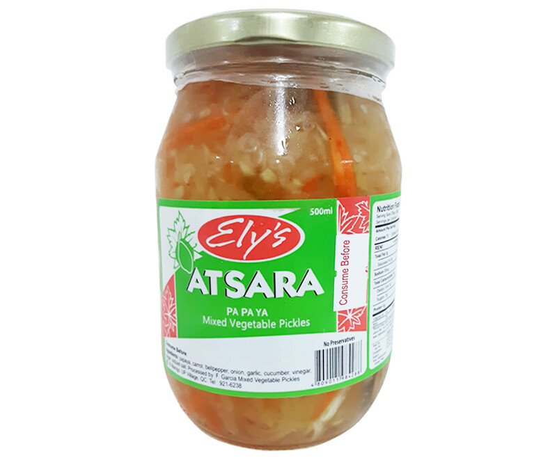 Ely&#39;s Atsara Papaya Mixed Vegetable Pickles 500mL