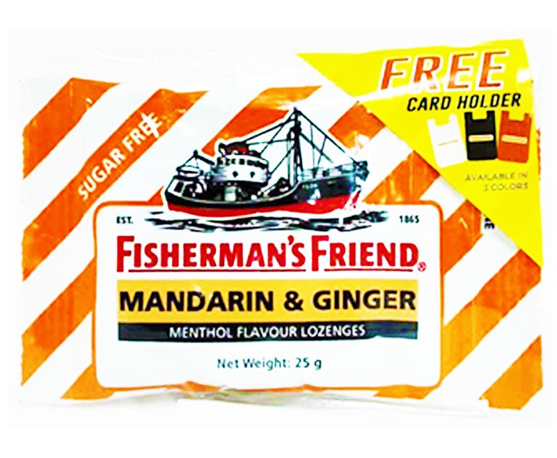 Fisherman&#39;s Friend Mandarin &amp; Ginger Menthol Flavour Lozenges Sugar Free 25g