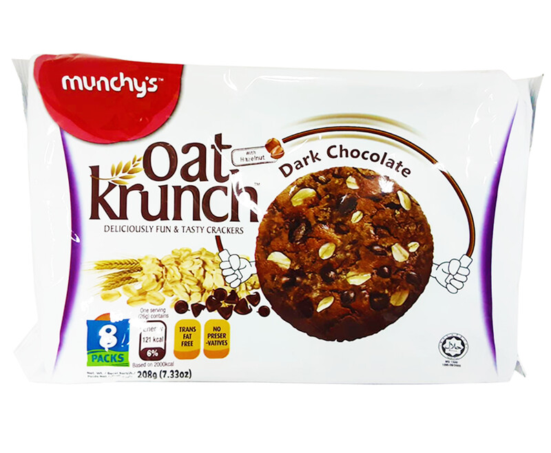 Munchy's Oat Krunch Dark Chocolate With Hazelnut 208g