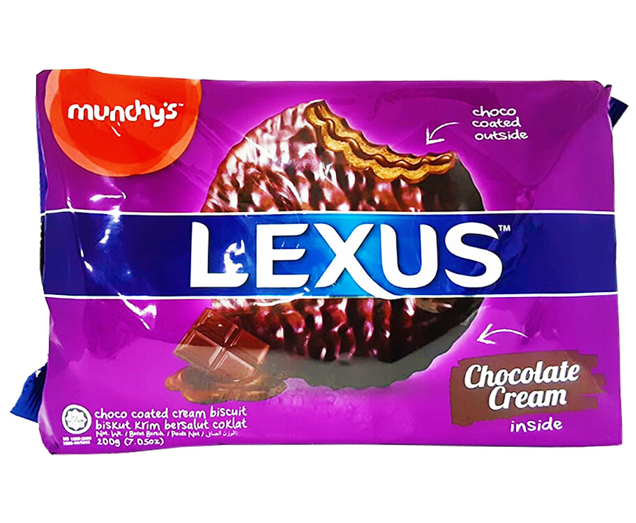 Lexus Chocolate Cream Choco Coated Cream Biscuit 200g
