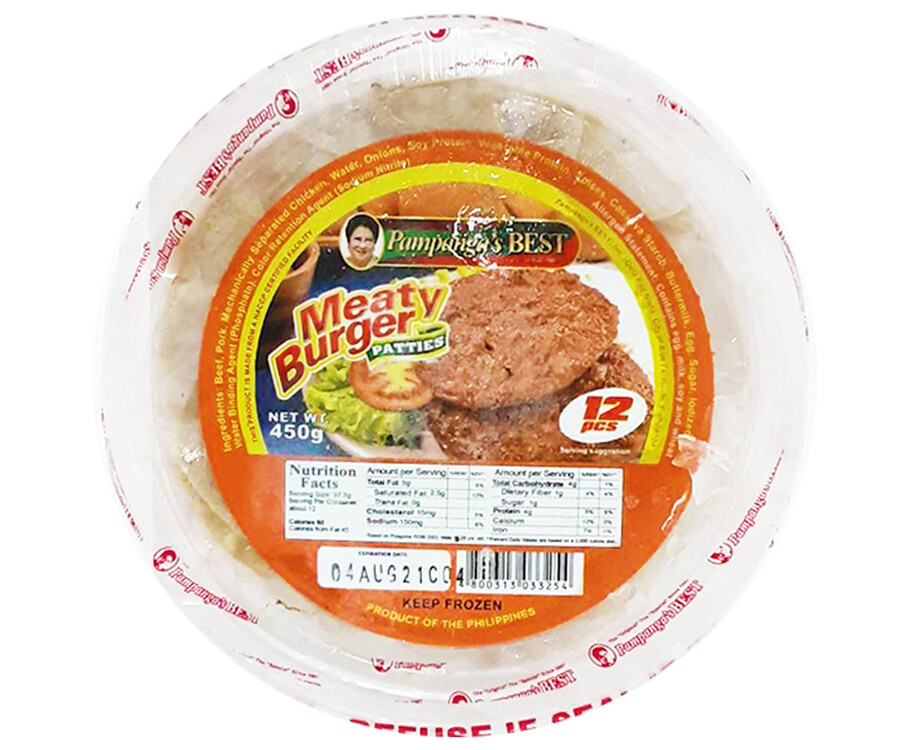 Pampanga's Best Meaty Burger Patties 12 Pieces 450g