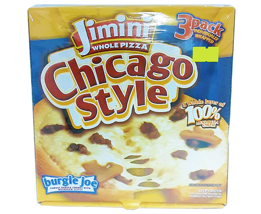 Jimini Whole Pizza Chicago Style Burgie Joe 3 Packs Individually Wrapped